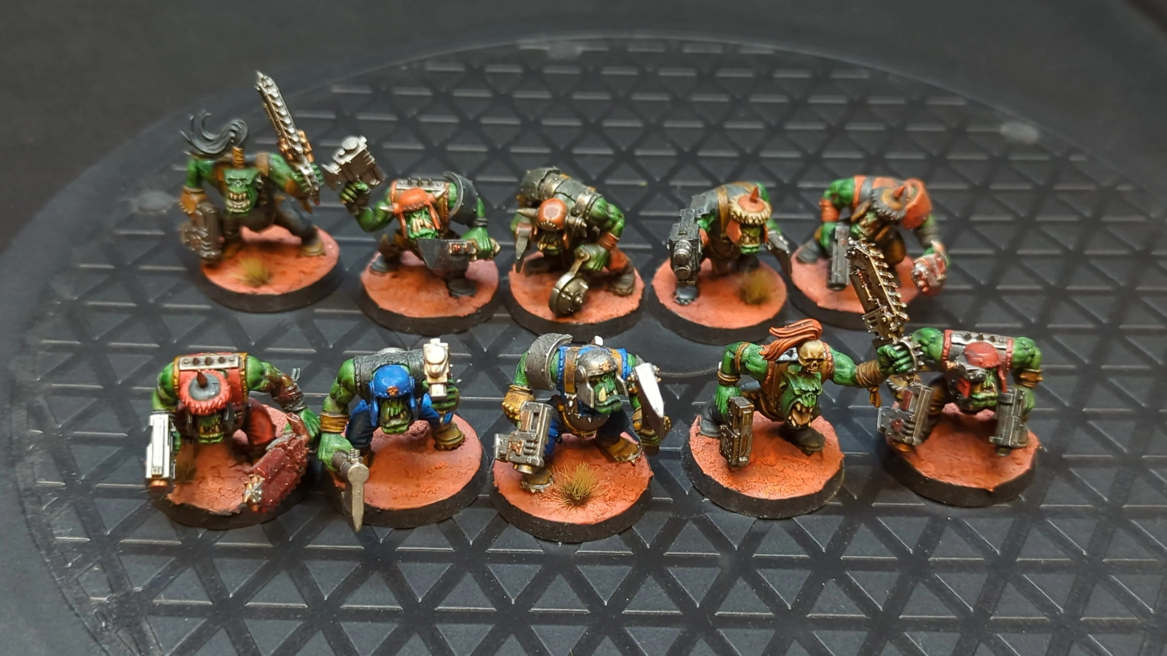 Warhammer 40k Ork Boyz x10 Painted