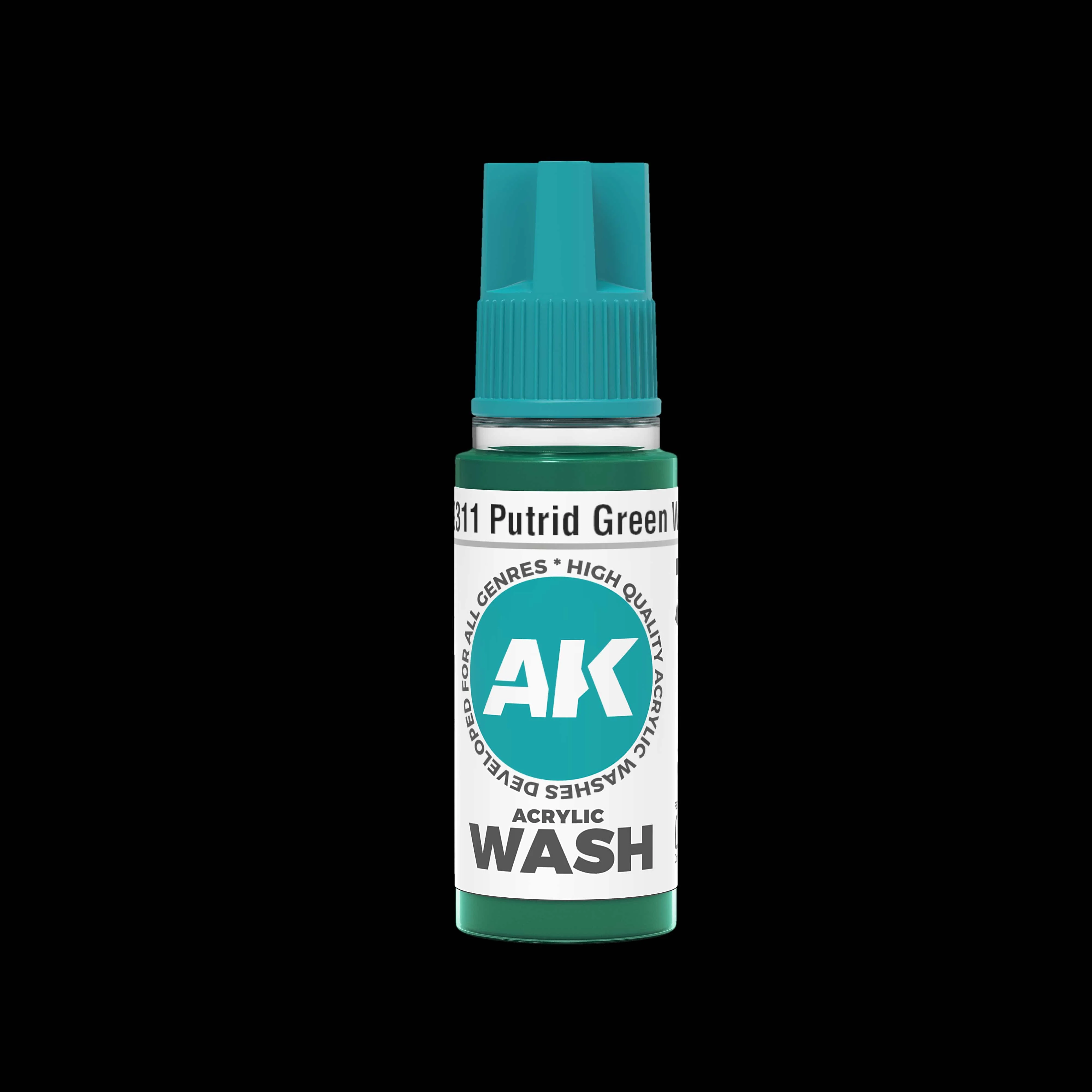 AK Interactive 3rd Gen Acrylic Wash 18ml - Putrid Green