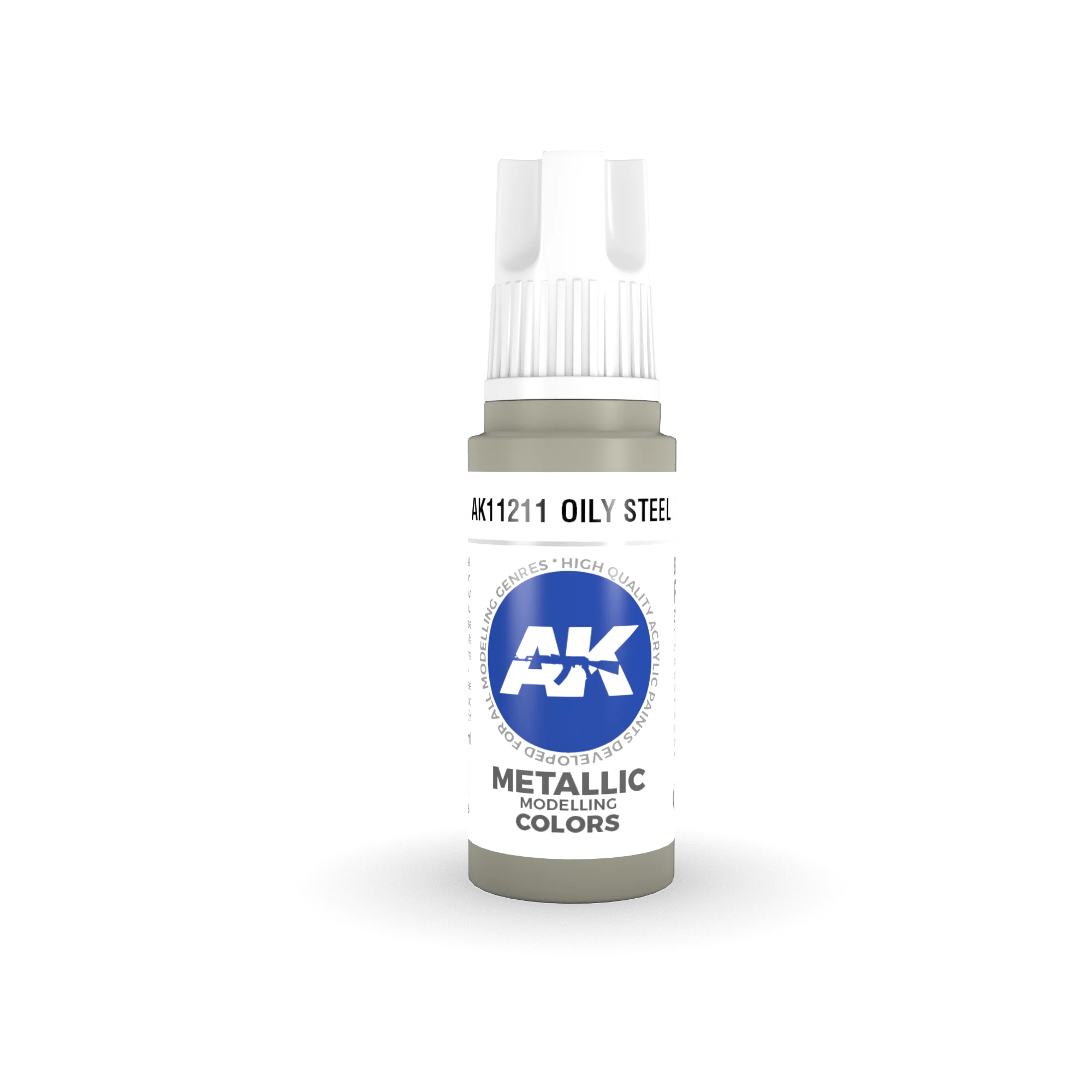 AK Interactive 3rd Gen Acrylics 17ml - Oily Steel