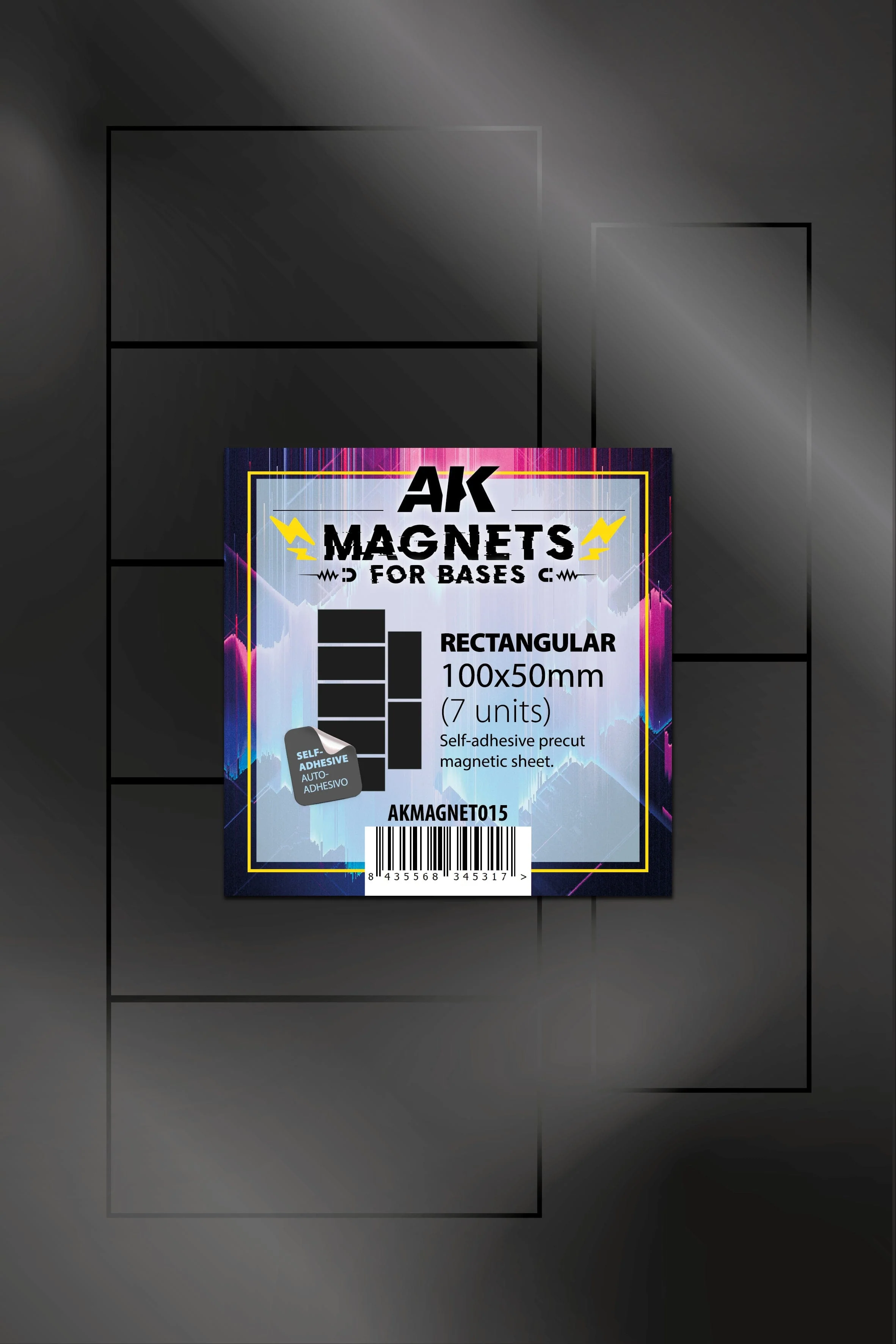 AK Interactive Magnetic Sheet Rectangular Base 100x50mm (7 units)