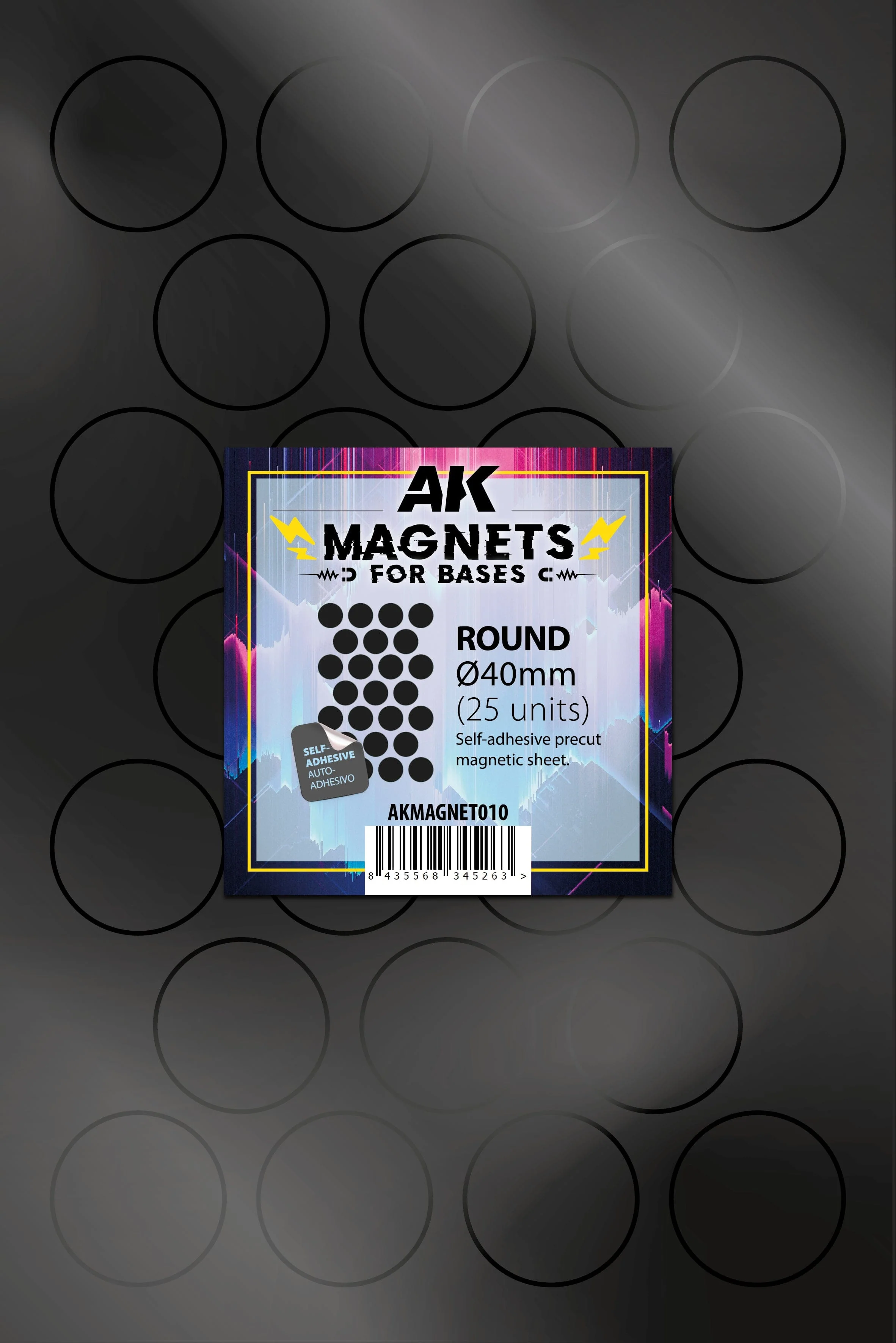 AK Interactive Magnetic Sheet Round Base 40mm (25 units)