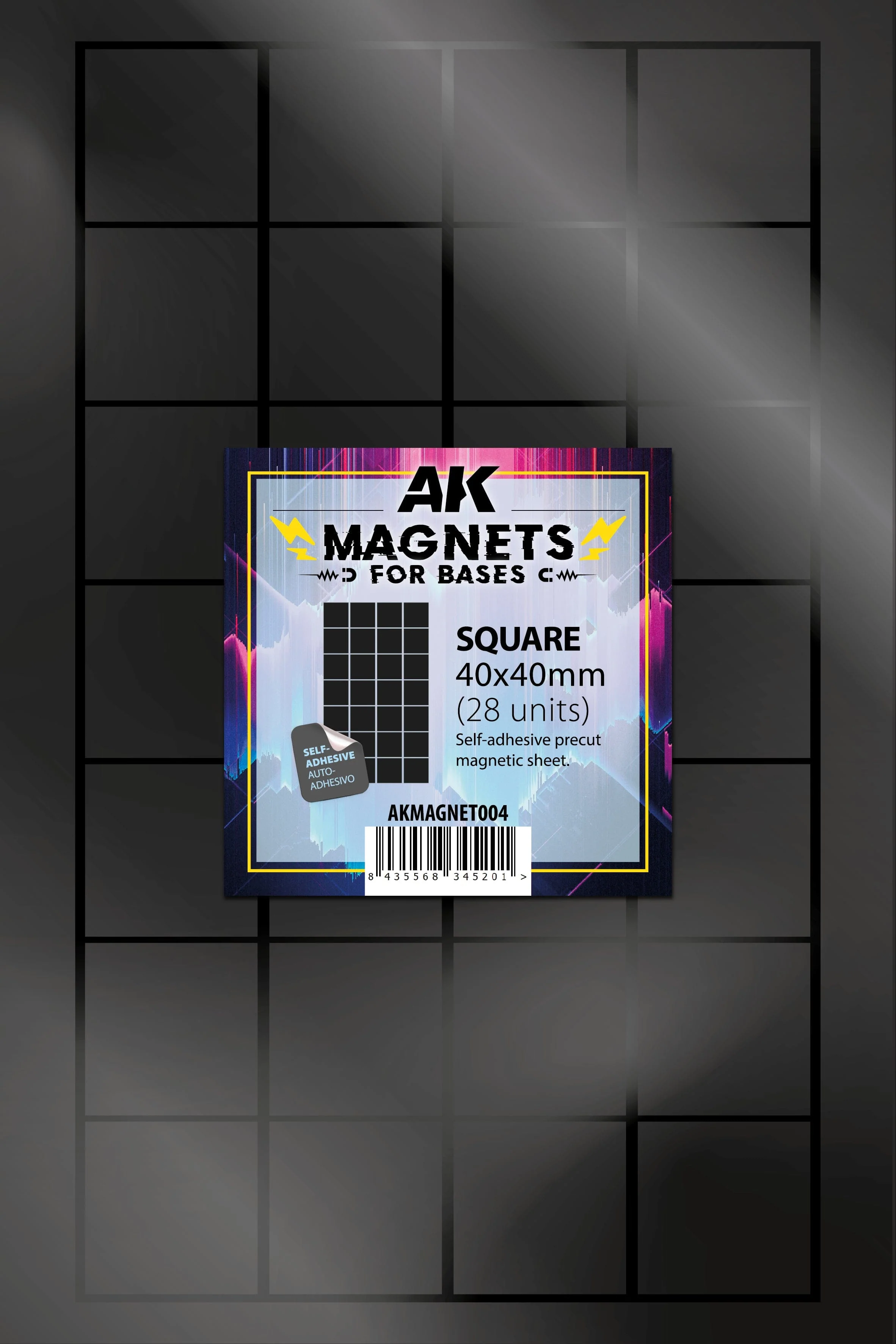 AK Interactive Magnetic Sheet Square Base 40x40mm (28 units)