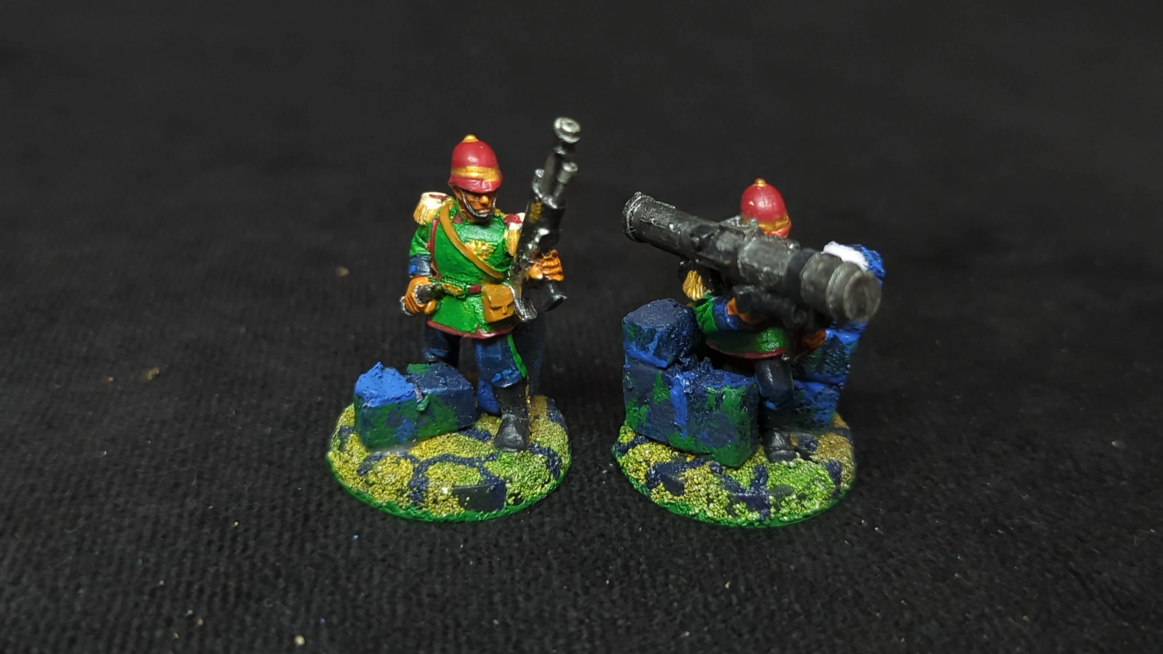 Warhammer 40k Astra Militarum Praetorian Missile Launcher Team x2 OOP Painted