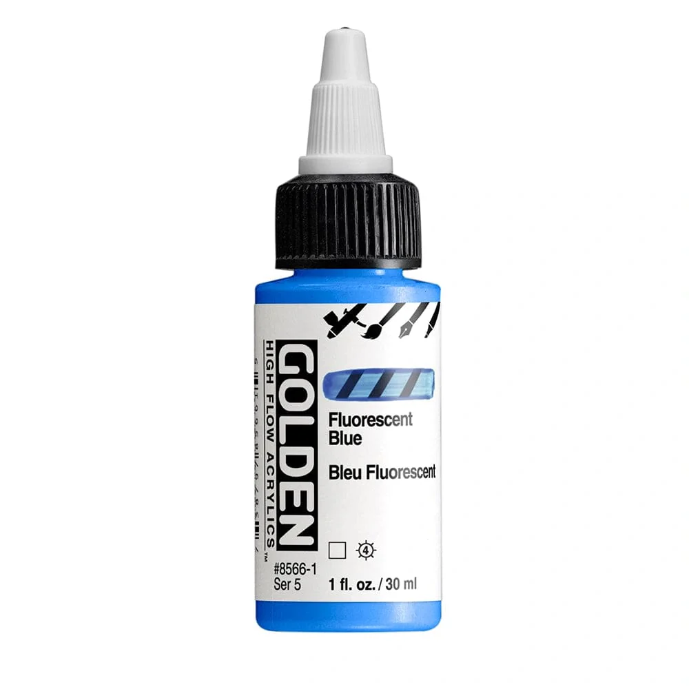 Golden High Flow Acrylics 30ml - Fluorescent Blue