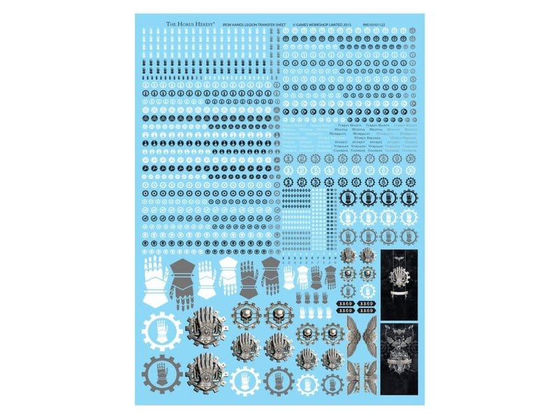 Horus Heresy: Iron Hands Legion Decals Transfer sheet