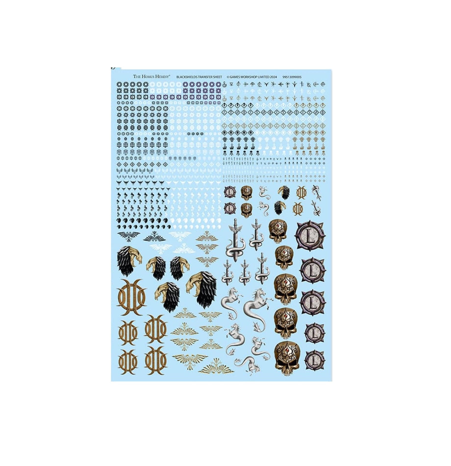 Horus Heresy Legiones Astartes Blackshields Transfer sheet