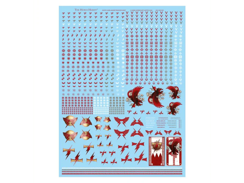 Horus Heresy: White Scars Legion Decals Transfer sheet