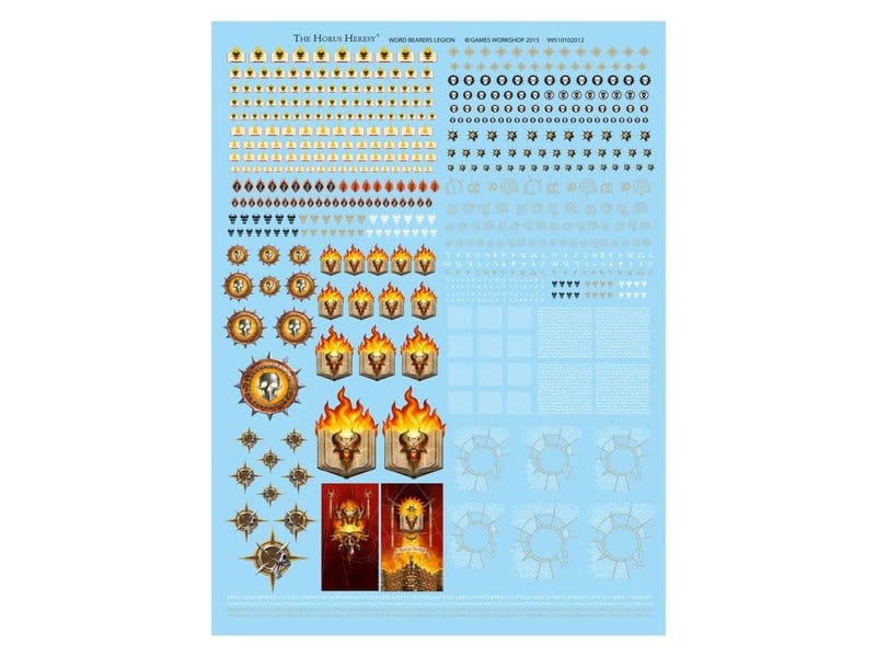 Horus Heresy: Word Bearers Legion Decals Transfer sheet