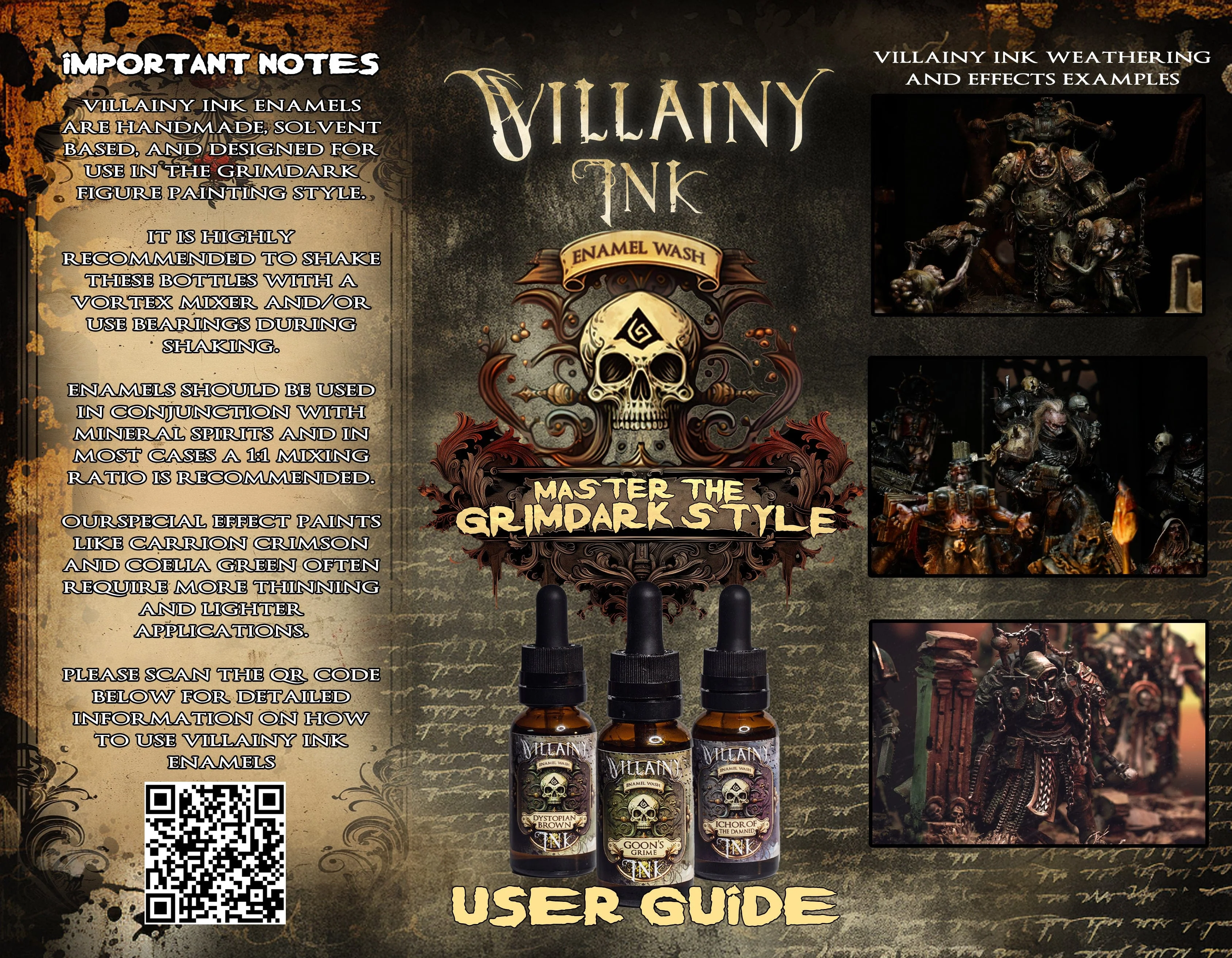 Villainy Inks - Handcrafted Enamel Washes 30ml - Phase I Starter Set x7 colors - Image 16